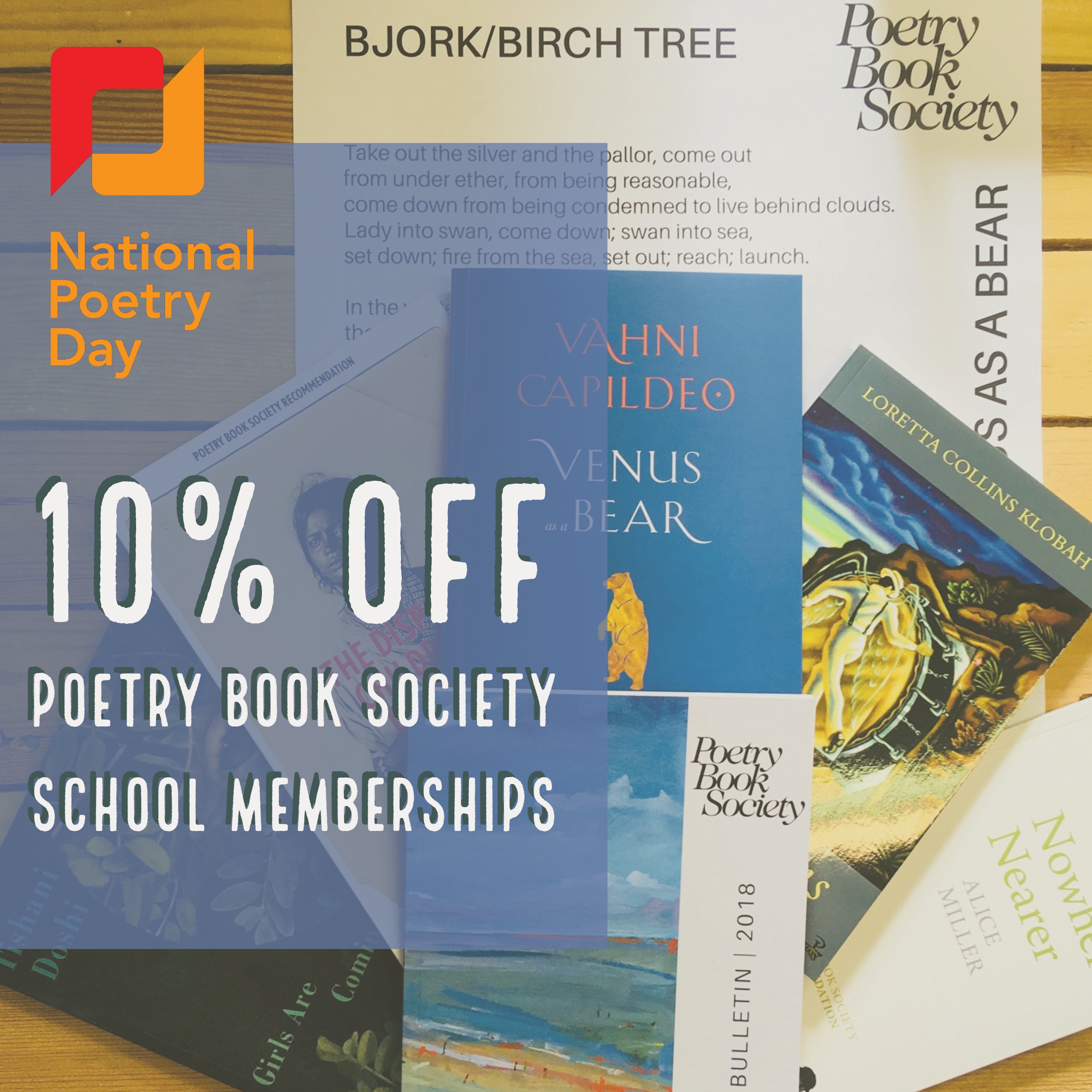 NATIONAL POETRY DAY SCHOOLS OFFER - The Poetry Book Society